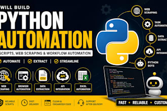 fix or develop python automation script, web scraping, python bot, selenium