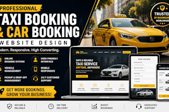 build taxi booking website, car booking website, chauffeur booking system
