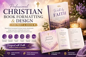 format, edit, christian book formatting, design christian ebook prayer journal