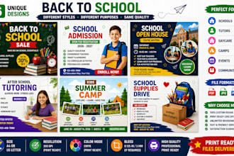 design a modern back to school flyer for kids