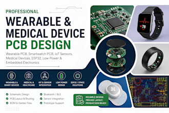 design pcb for wearable health device smartwatch, rings iot sensors health care