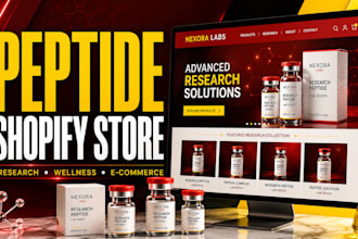 design a professional peptide shopify store