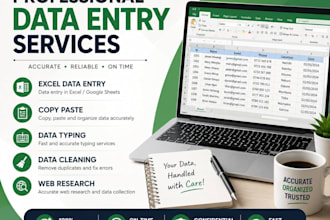 do accurate data entry,copy paste and excell spreadsheet work