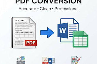 do data entry and PDF conversion as your virtual assistant