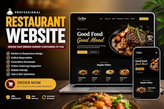design restaurant website design for cafe bakery and food ordering business