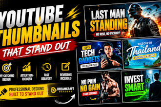 design an eye catching youtube thumbnail
