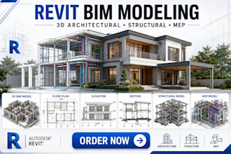 create revit bim models 2d 3d architectural drawings floor and house plans