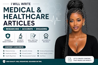 write evidence based medical, healthcare and health articles