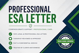 write professional and legal esa letters