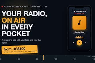 develop a radio station app with live streaming for android and ios