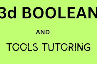 tutor you on 3d boolean and tools on blender
