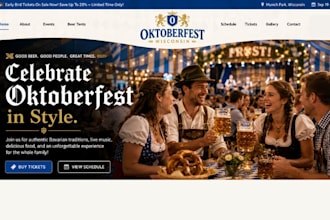 build squarespace oktoberfest website festival event ticket registration harvest