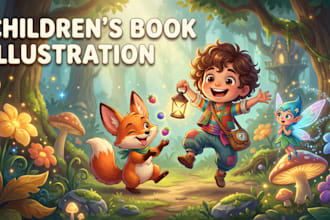 illustrate your children book or picture book