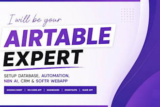 be your airtable expert, setup database, automation, n8n ai, crm, softr webapp