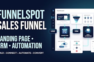 setup funnelspot CRM sales funnel landing page email automation groove cm funnel