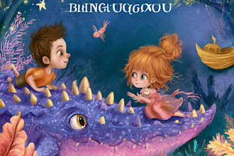 illustrate your childrens storybook with colorful hand drawn picture book art