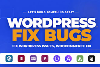 do wordpress fix wordpress issues fix wordpress error bugs woocommerce fix asap
