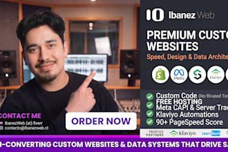 develop a high converting custom website with tracking