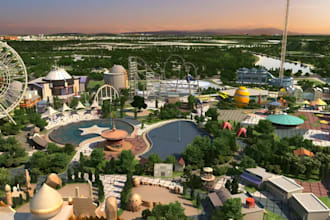 design amusement parks, playgrounds and recreational spaces in 3d