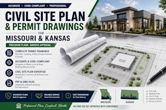civil site plan and permit drawings for missouri and kansas