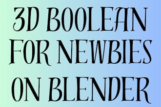 teach you 3d boolean and tools on blender