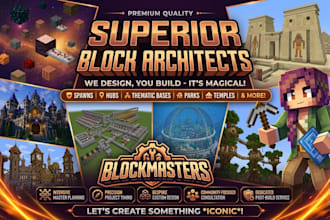 build custom minecraft redstone farm map survival server spawn castles lobby hub