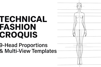 draw technical fashion croquis proportion guides