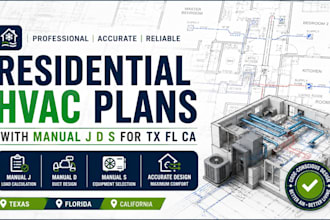 design residential hvac plans with manual j d s for tx fl ca