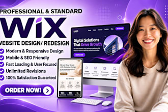 create wix website, wix website redesign wix website development