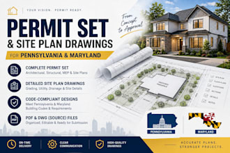 permit set, site plan drawings for pennsylvania and maryland