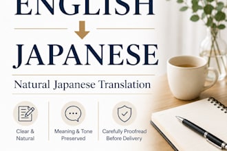 translate english to natural japanese
