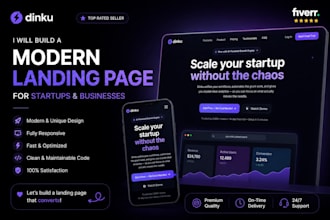 build a modern landing page for startups and business