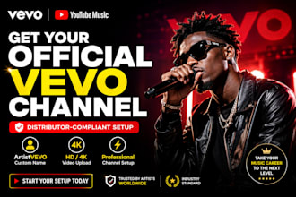 create and set up official vevo channel for music artists