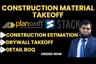 do drywall estimation material takeoff planswift bluebeam stack