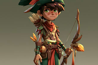 draw 2d game character or 2d game character