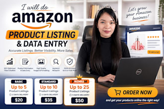 do amazon product listing and data entry