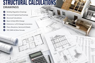 draw building regulations plans and structural calculations drawings