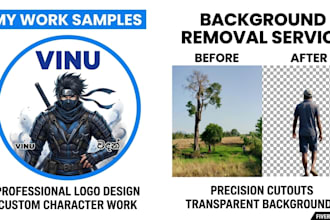 do modern logo design and background removal
