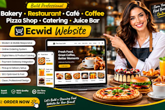 build bakery restaurant café coffee pizza shop catering juice bar ecwid web