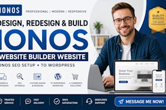 design, redesign and build ionos website builder website