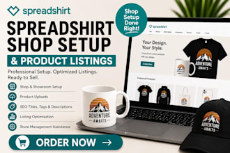 setup your spreadshirt shop and upload products with SEO