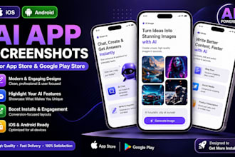 ios and android ai app screenshots for app store and play store