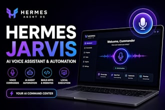 hermes jarvis ai agent os voice assistant ai automation ai app website builder