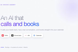 build an ai voice agent that calls your leads and books them