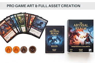 design professional card game art and board game assets