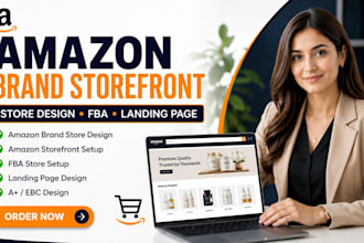 create and setup amazon brand storefront design fba setup landing page design
