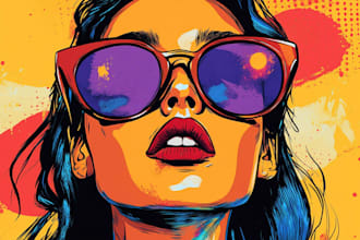 draw a vector pop art illustration from your imagese