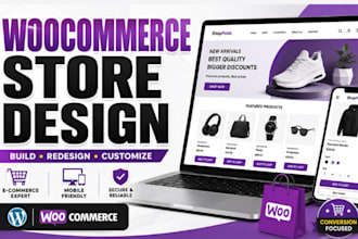 build ecommerce website and webshop with woocommerce online store, woocommerce