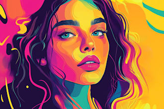 draw a pop art portrait for you
