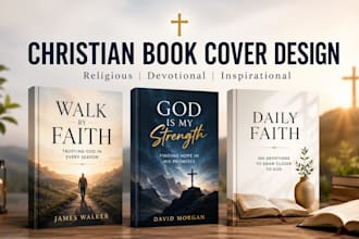 design christian book cover, religious book cover and devotional book cover